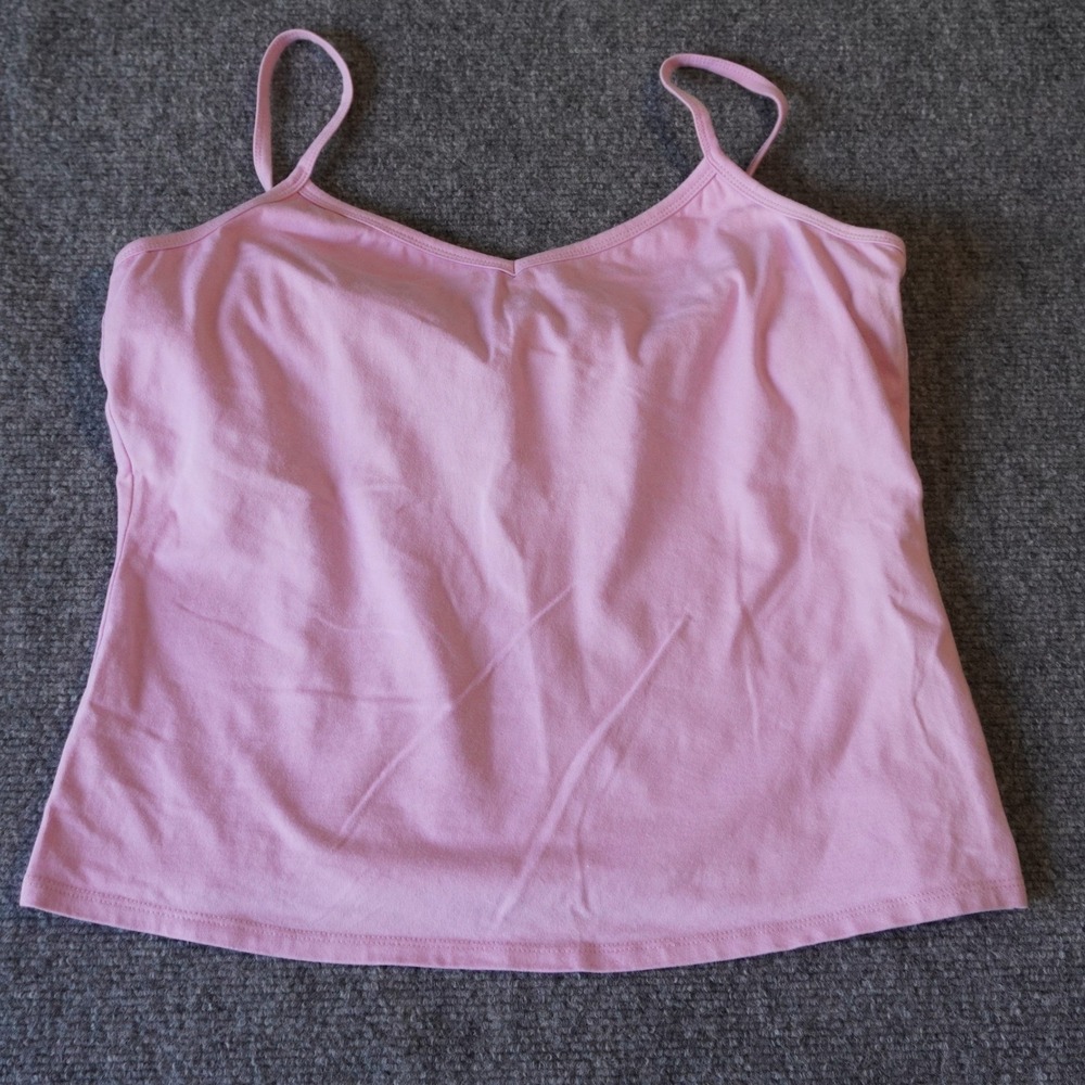 Evie Pink Petite Tank Top Cotton Blend Casual Layering Essential Comfy Cute